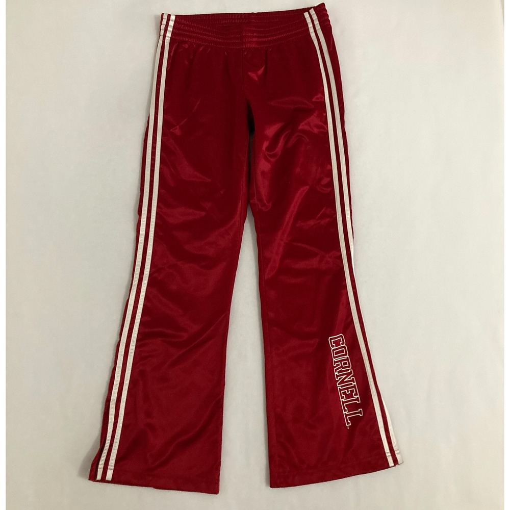 Cornell University Champion Red Track Pants with White Stripes